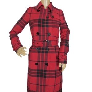 Michael Kors Plaid Trench Coat